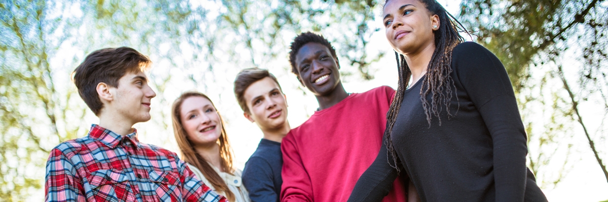 olderteens diverse group of teenagers